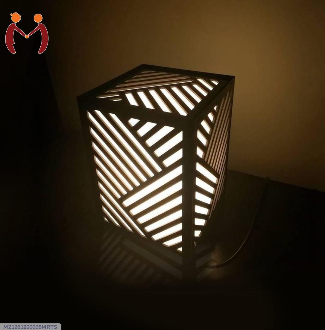 Modern Wooden Table Lamp with Geometric Design for Home Decor