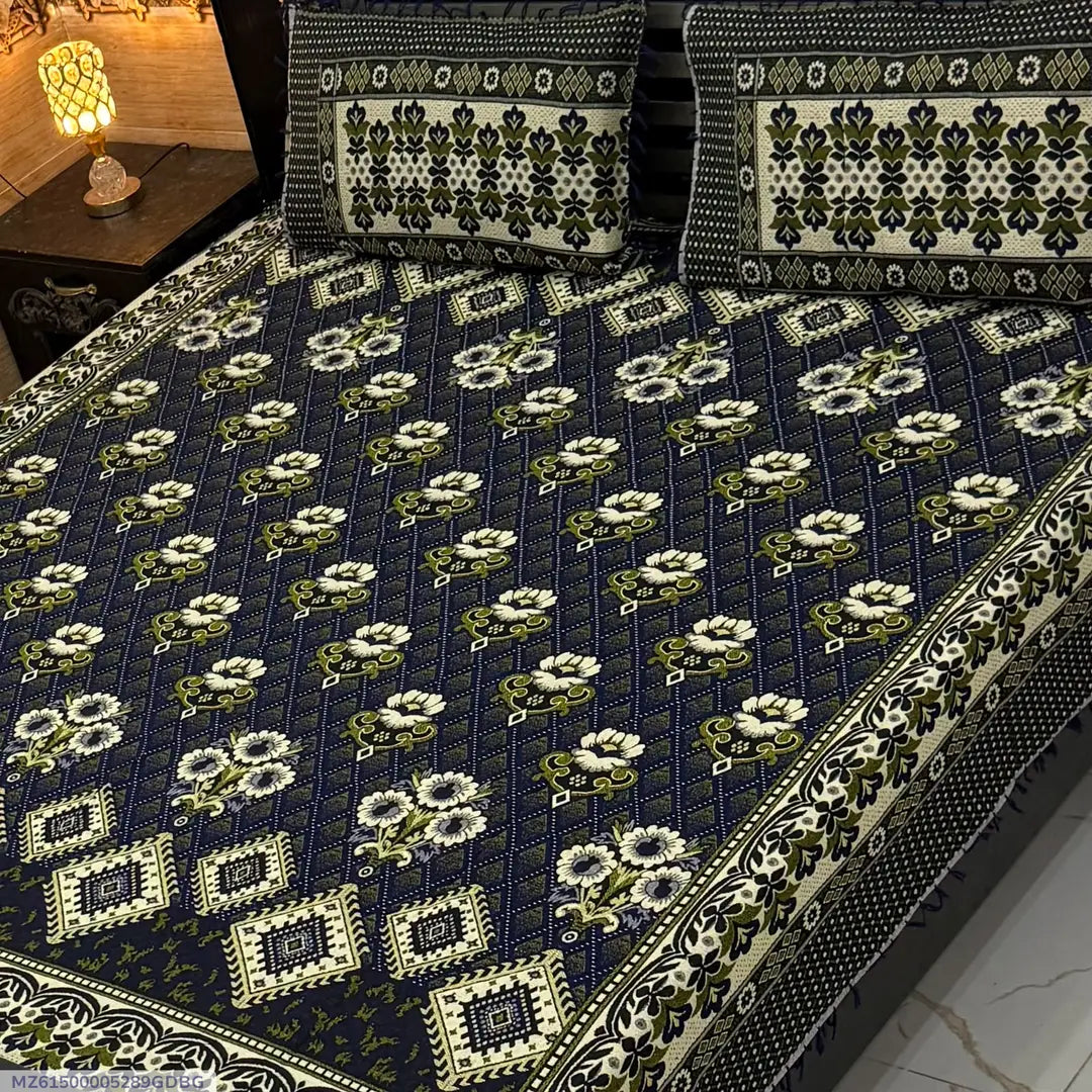 3 Pcs Multani Gultex Printed Double Bedsheet