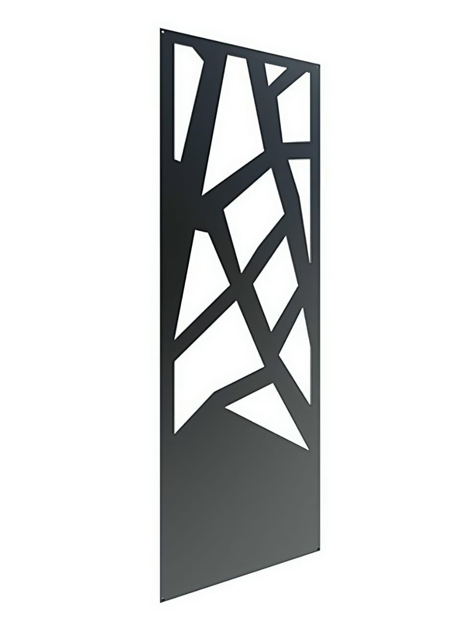 Black Laser Cut Abstract Wall Art Set of 3 Panels