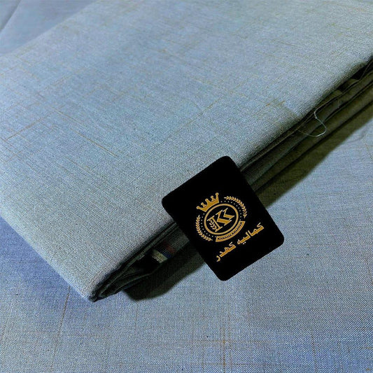 Men's Light Blue Cotton Unstitched Suit Pakistan