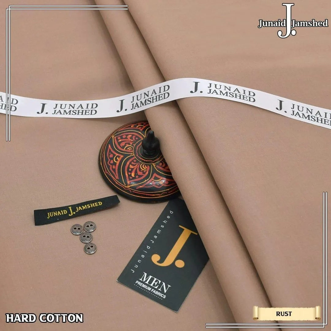 Men Hard Cotton Plain Suit Peach 4.5m