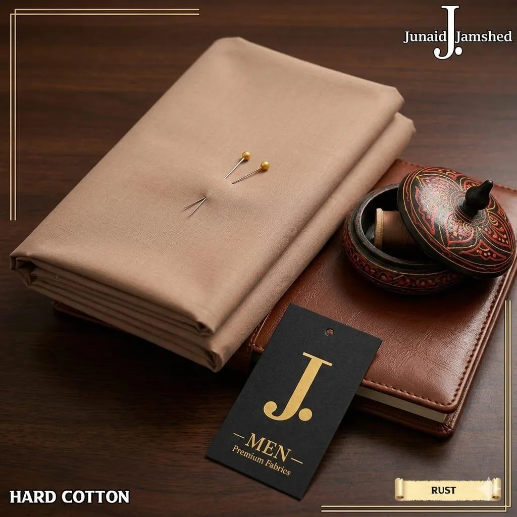 Men Hard Cotton Plain Suit Peach 4.5m