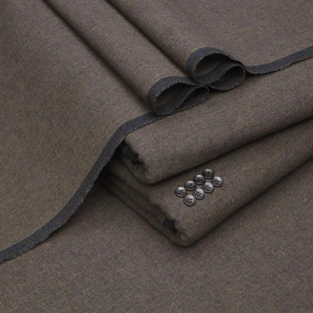 Unstitched Khaddar Suit Brown Winter Pakistan