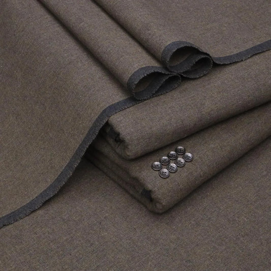 Unstitched Khaddar Suit Brown Winter Pakistan