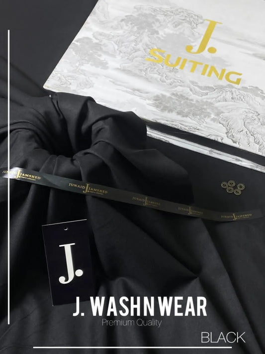 J. Wash N Wear Black Suit Premium Quality 4M