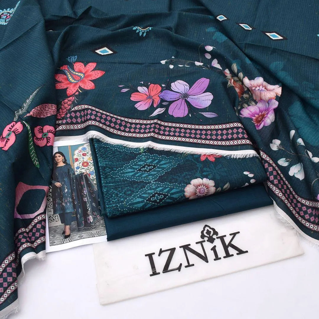 Green Printed Lawn 3-Piece Suit for Women