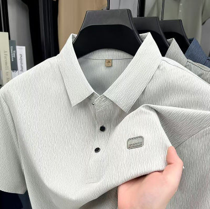 Men's Light Purple Casual Polo Shirt Summer