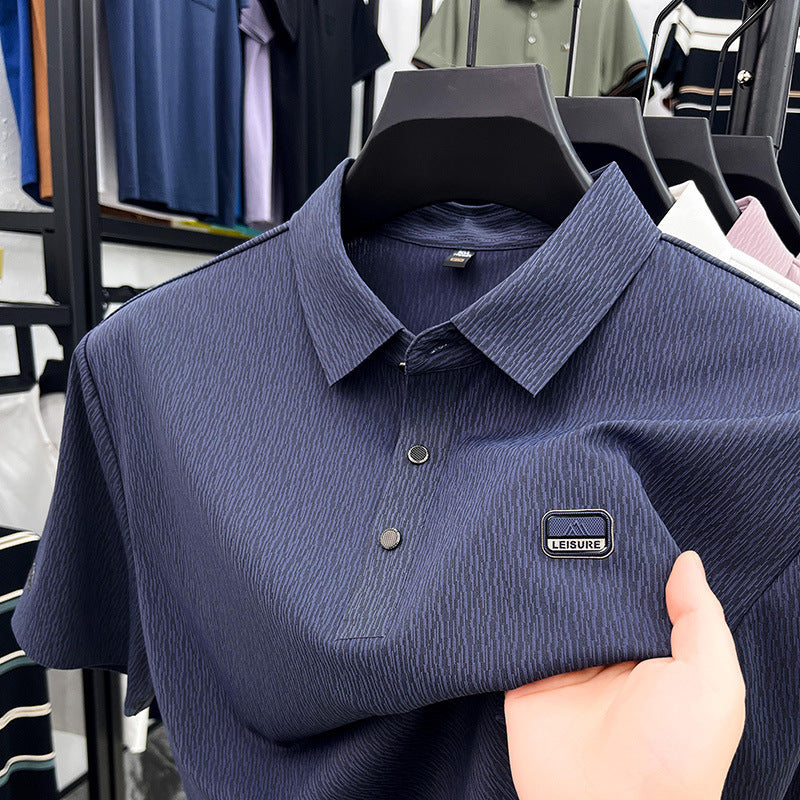 Men's Light Purple Casual Polo Shirt Summer